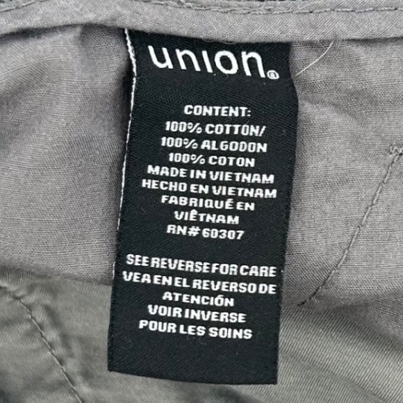 Union Sea/Wa‎ Mens Gray Camo Cargo Shorts Size 34 Drawstring Casual - Picture 6 of 7